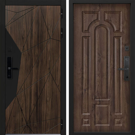 Входная дверь Command Doors Cyber Shelwood 17.02 Темный Дуб